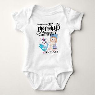 Happy First Mother's Day Baby Girl + Kitty-corn Bodysuit
