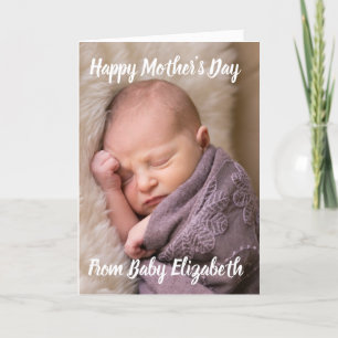 Happy First Mother's Day Baby Photo Card