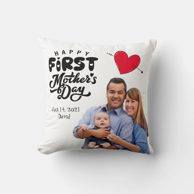 Happy First Mother's Day Custom Cushion (Front)