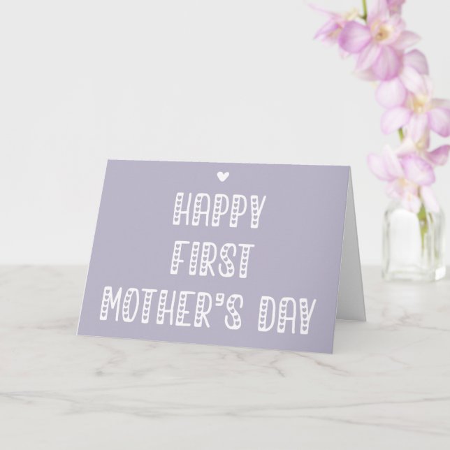Happy First Mother's Day! Cute Mother's Day Card (Orchid)