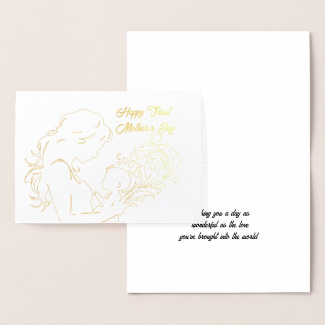 Happy First Mother's Day Foil Card (Display)