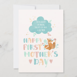 Happy First Mothers Day For Daughter-in-Law Boho Card