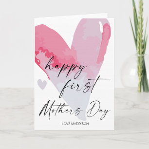 Happy First Mothers Day Gift for Mum Floral Card