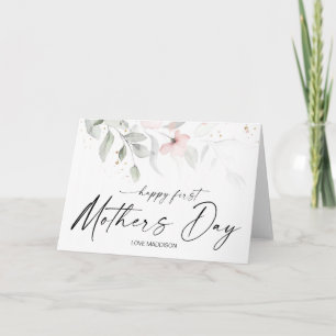 Happy First Mothers Day Gift for Mum Floral Card