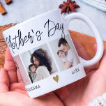 Happy First Mothers Day Grandma 5 Photo Collage Coffee Mug<br><div class="desc">Personalized photo gifts for grandma -Design your own unique photo collage mug as first mother's day gift for the new grandma.	
Personalize with 5 pictures, names and year to make it a memorable keepsake gift.</div>