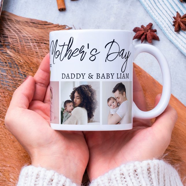 Happy First Mother's Day Mum Baby 5 Photo Collage  Coffee Mug (Creator Uploaded)