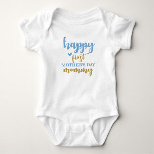 Happy First Mother's Day Mummy Baby Bodysuit