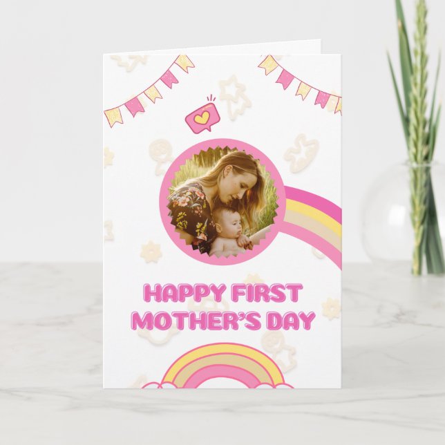 Happy First Mother's Day Photo Card (Front)