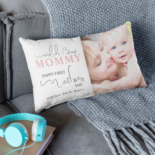 Happy First Mothers Day   Photo Lumbar Pillow