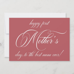 Happy First Mother's Day Photo Typography Card