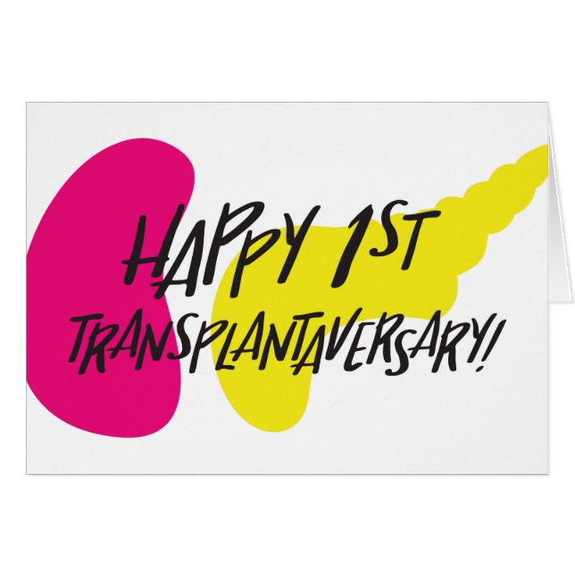 Happy First SPK Transplantaversary Card (Front Horizontal)