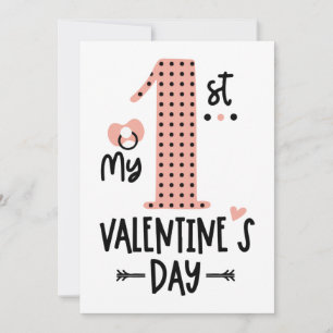 Happy First Valentines Day For Baby Holiday Card