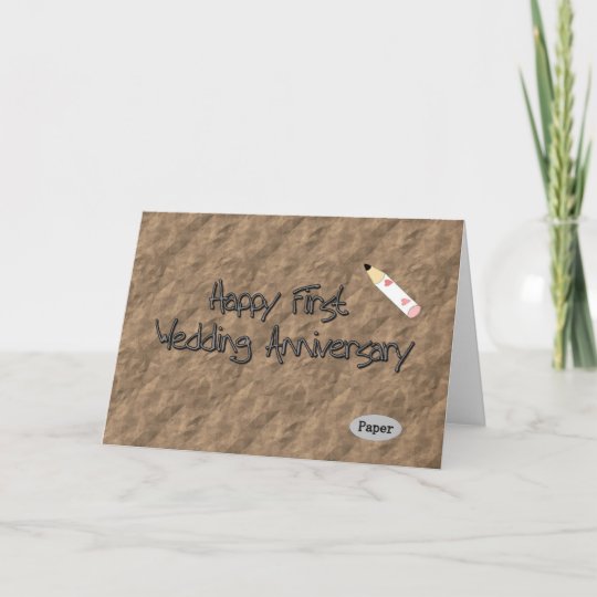 Happy First Wedding Anniversary Card Zazzle Co Uk