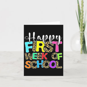 Happy First Week Of School Leopard Cute Back To Sc Card