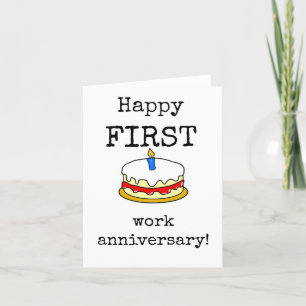 Happy First Work Anniversary Card
