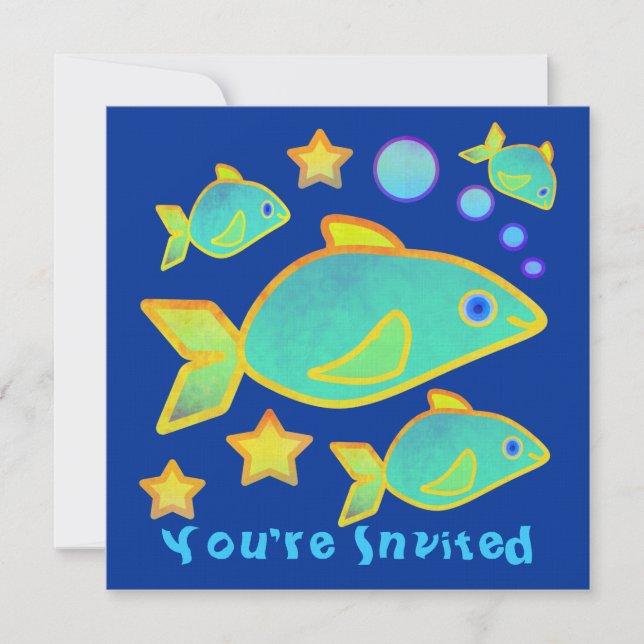 Happy Fish Invitations (Front)