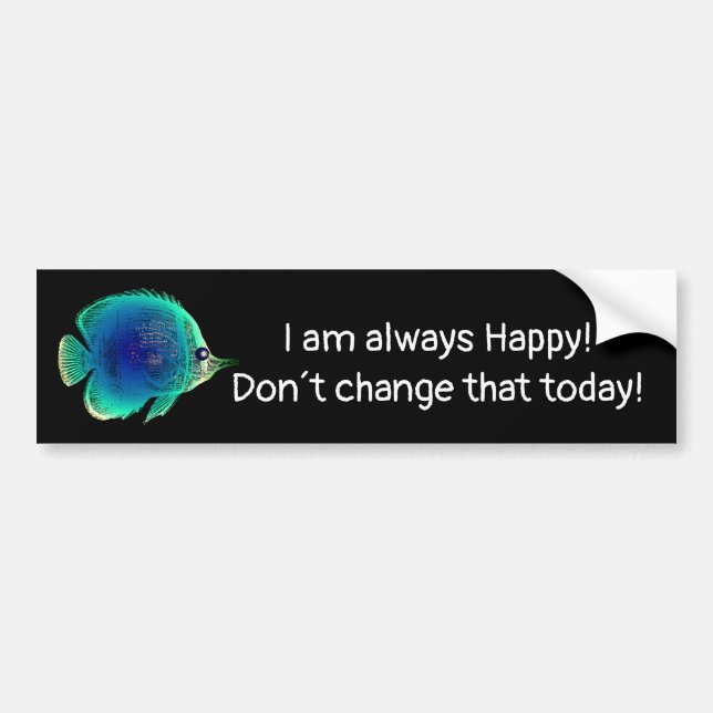 Happy Fish - Positive  Statement Bumper Sticker (Front)