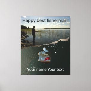 Happy fishing  canvas print