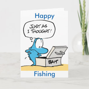 Happy Fishing Cartoon Greeting Card