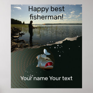 Happy fishing poster