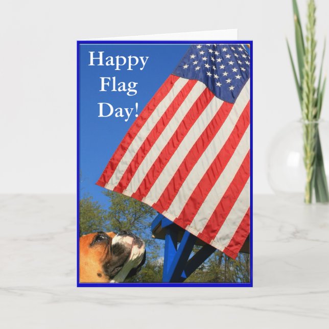 Happy Flag Day Boxer greeting card (Front)