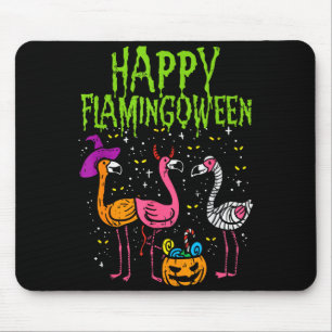 Happy Flamingoween Y Flamingos Funny Halloween Cos Mouse Mat
