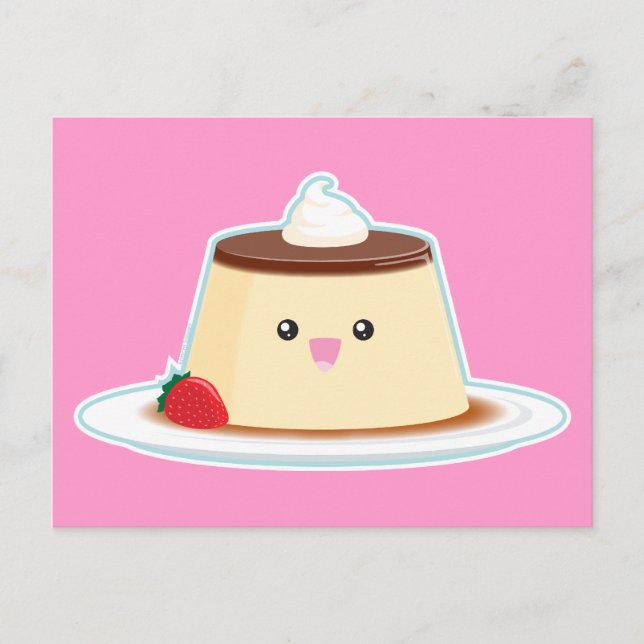 Happy Flan Postcard (Front)