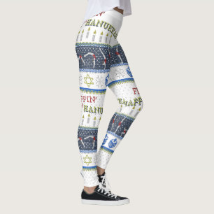Happy Flippin' Hanukkah "Sweater" Leggings