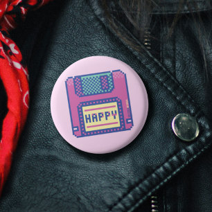 Happy Floppy Disc Pin