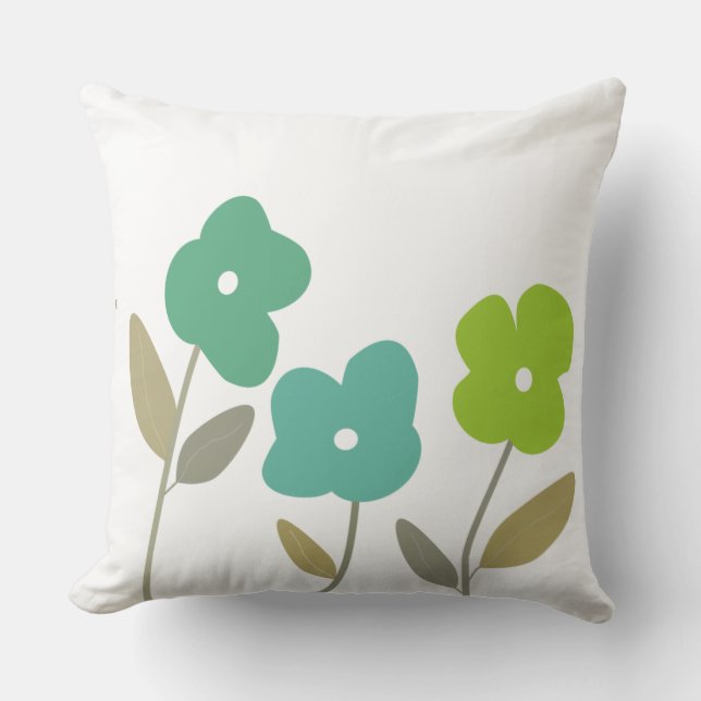 Happy Floral Blooms  Cushion (Front)