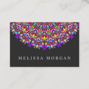 Happy Floral Mandala Business Card