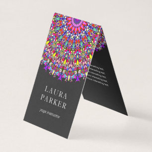 Happy Floral Mandala Business Card