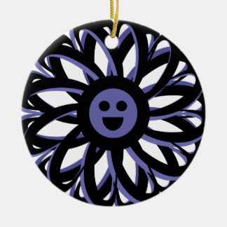 Happy Flower Friendship Ornament - Blue