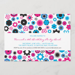 Happy Flower Party Invitation