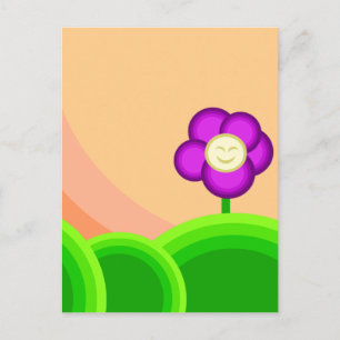 Happy flower postcard