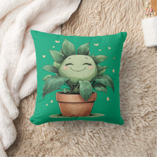 Happy Flower Pot Cute Plant Cushion