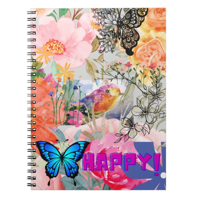 Happy Flower Power Notebook (Front)