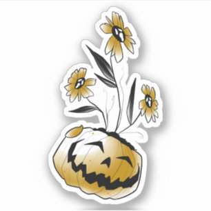 Happy Flower Pumpkin Boy Halloween