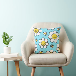 Happy Flowers 16x16 Cushion
