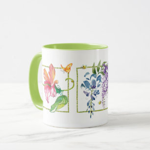 Happy Flowers Butterflies & Bees Mug