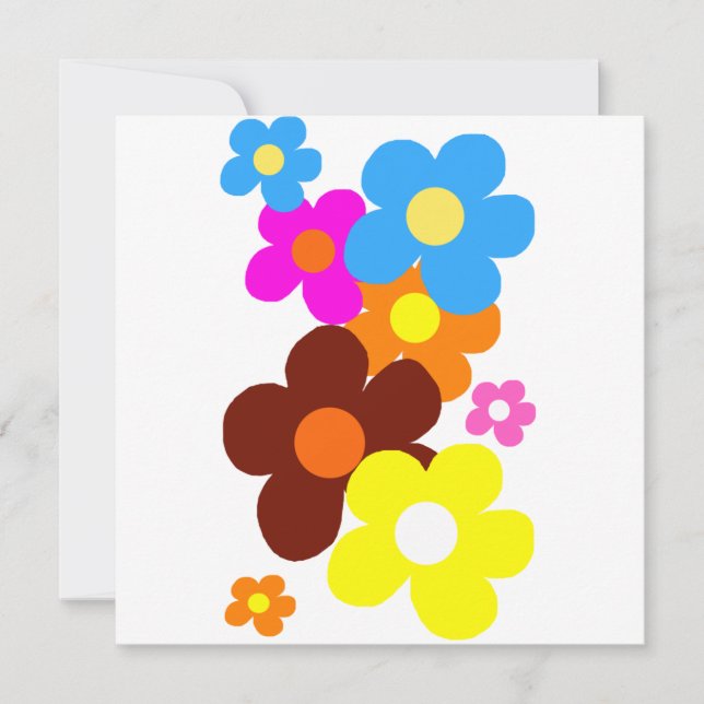 Happy Flowers Card (Front)
