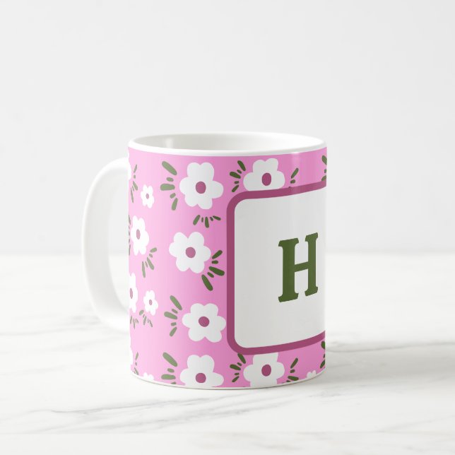 Happy Flowers Coffee Mug (Front Left)