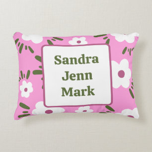 Happy Flowers Decorative Cushion