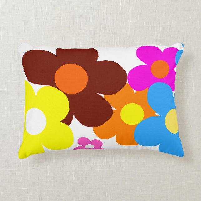 Happy Flowers Decorative Cushion (Front)