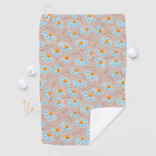 Happy Flowers Golf Towel