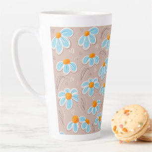 Happy Flowers Latte Mug