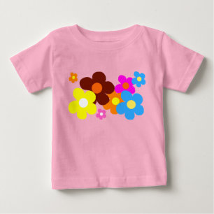 Happy Flowers Pastel Pink Baby T-Shirt