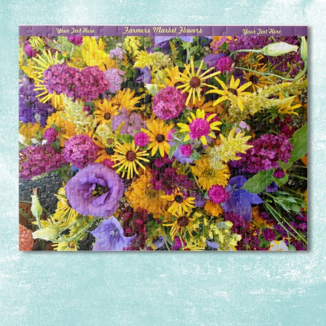 Happy Flowers Puzzle Personalise (Creator Uploaded)