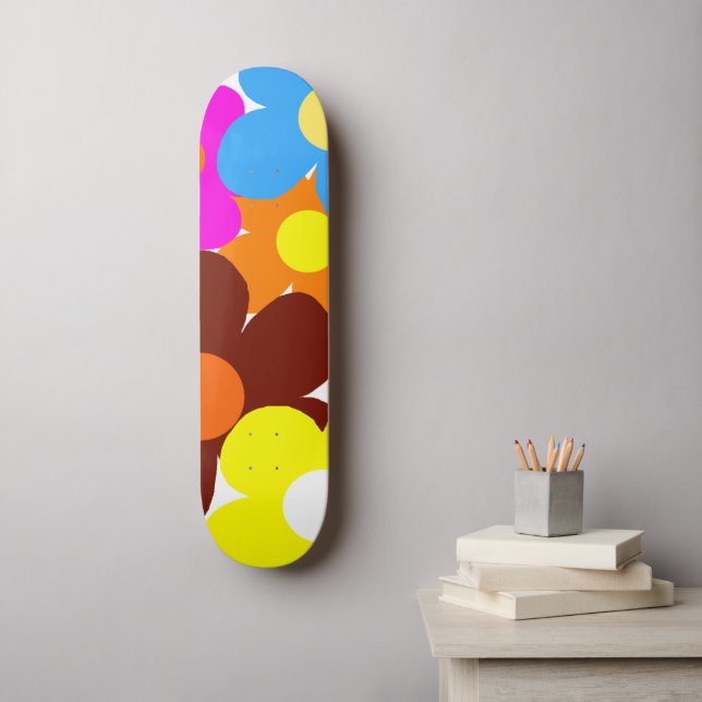 Happy Flowers  Skateboard (Wall Art)