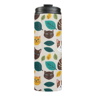 Happy Flowers & Smiling Creatures Digital Print -  Thermal Tumbler